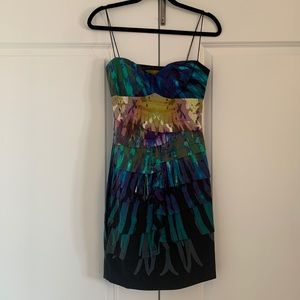 Nicole Miller fitted watercolor dress (size 2)
